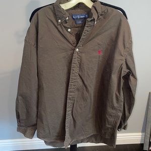Ralph Lauren Brown Casual Button Down Shirt